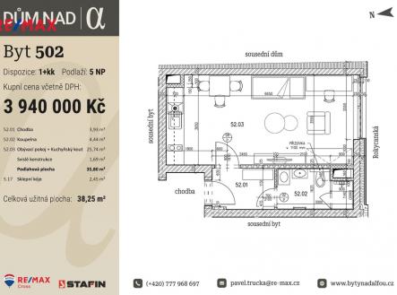 Prodej bytu, 1+kk, 38 m²