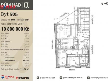 Prodej bytu, 4+kk, 115 m²