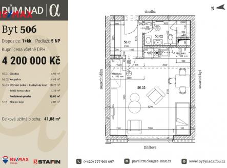 Prodej bytu, 1+kk, 41 m²