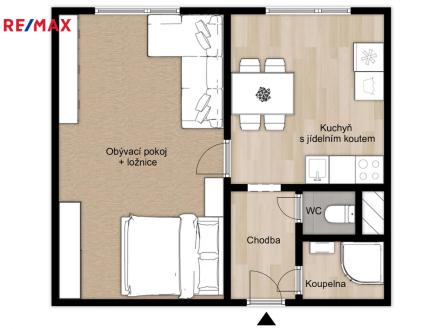 Pronájem bytu, 1+1, 39 m²