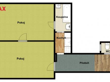 Pronájem bytu, 2+1, 57 m²