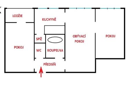 Prodej bytu, 3+1, 77 m²