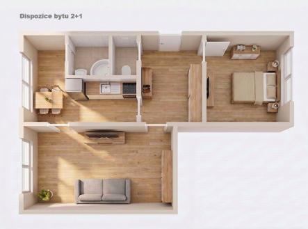 Prodej bytu, 2+1, 51 m²