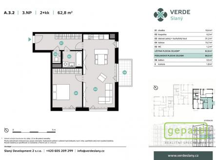 Prodej bytu, 2+kk, 66 m²