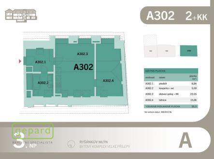 Pronájem bytu, 2+kk, 55 m²