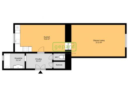 Prodej bytu, 2+kk, 49 m²