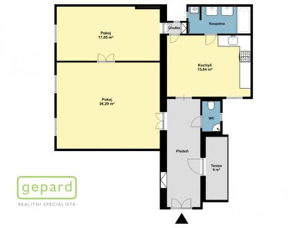 Pronájem bytu, 2+1, 82 m²