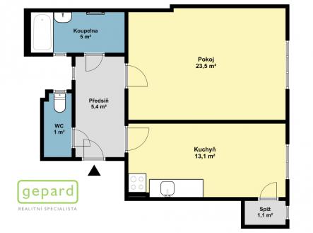 Prodej bytu, 1+1, 49 m²