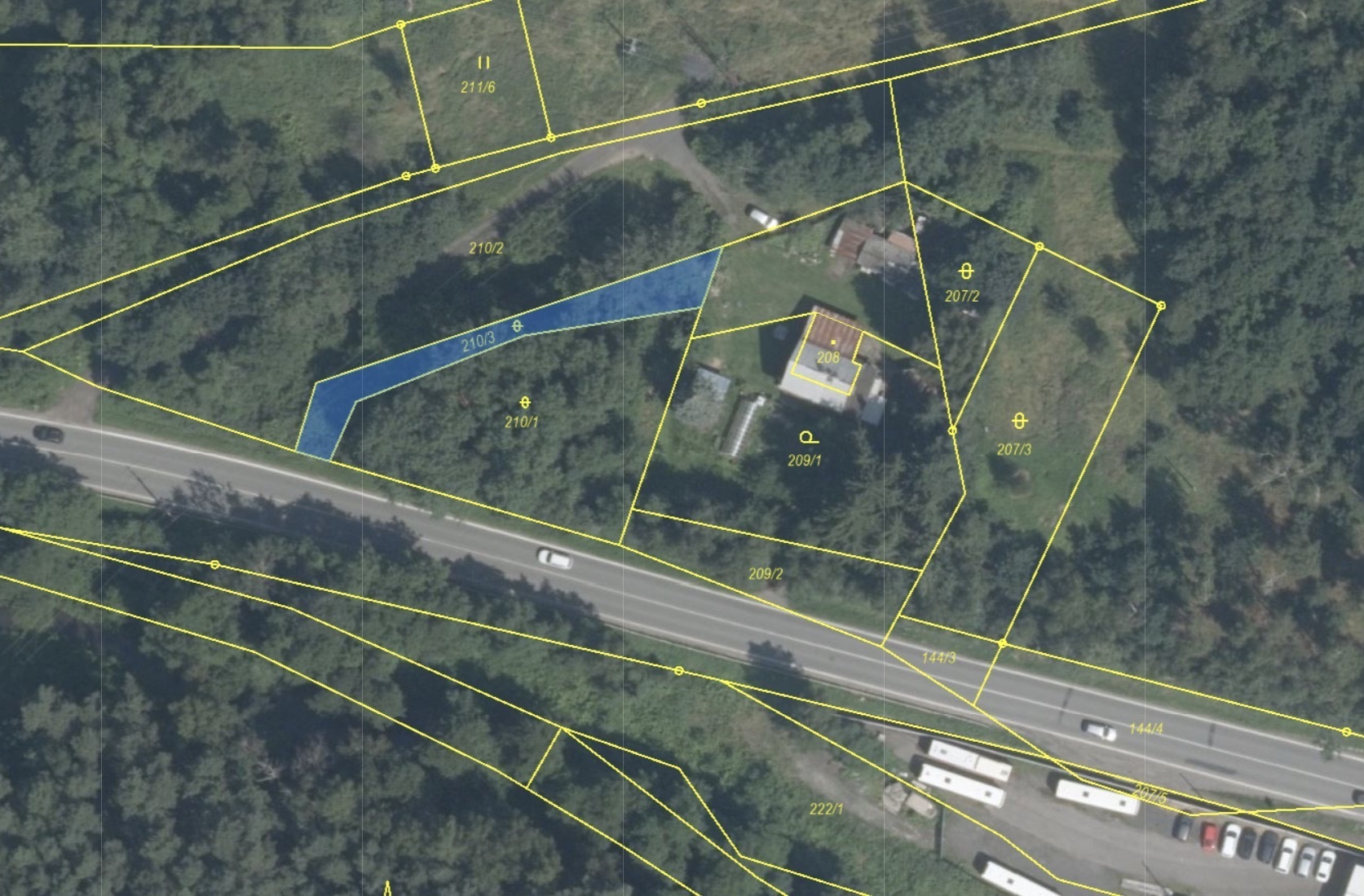 E-aukce pozemků o výměře 1240 m2, kat. území Mírová, okres Karlovy Vary