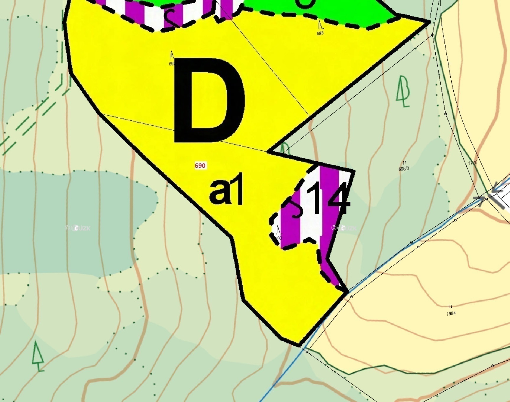 Lesní pozemek o výměře 5 046 m2, podíl 1/1, k.ú. Deblov, okres  Chrudim