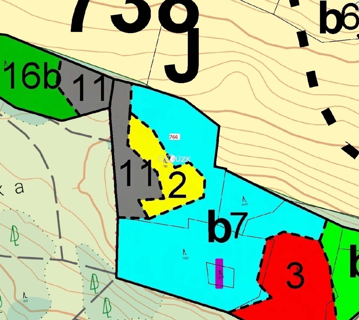 Lesní pozemek o výměře 7 132 m2, podíl 1/1, k.ú. Čekanice, okres Strakonice