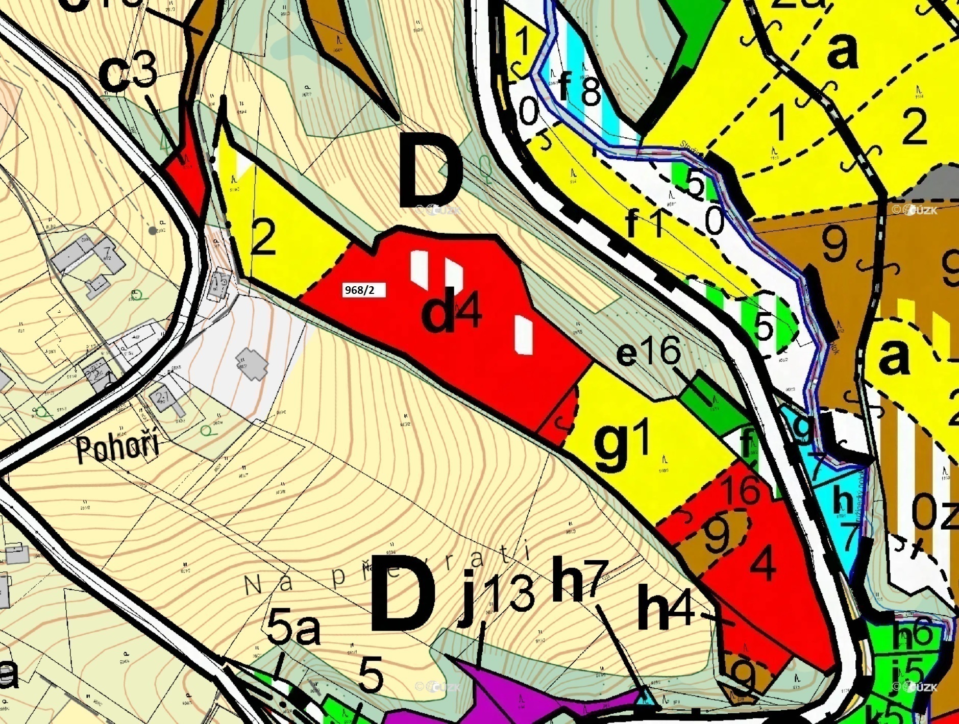 Lesní pozemek o výměře 10 319 m2, podíl 1/1, k.ú. Pohoří u Stružince, okres Semily