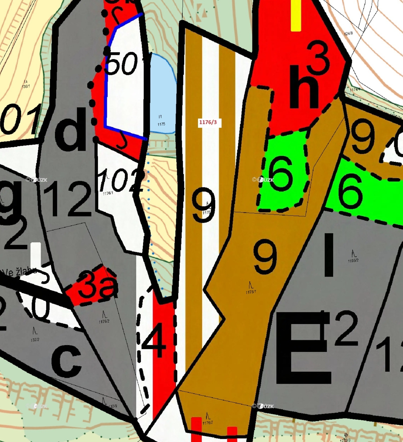 Lesní pozemek o výměře 5 146 m2, podíl 1/1, k.ú. Střížov, okres Jihlava