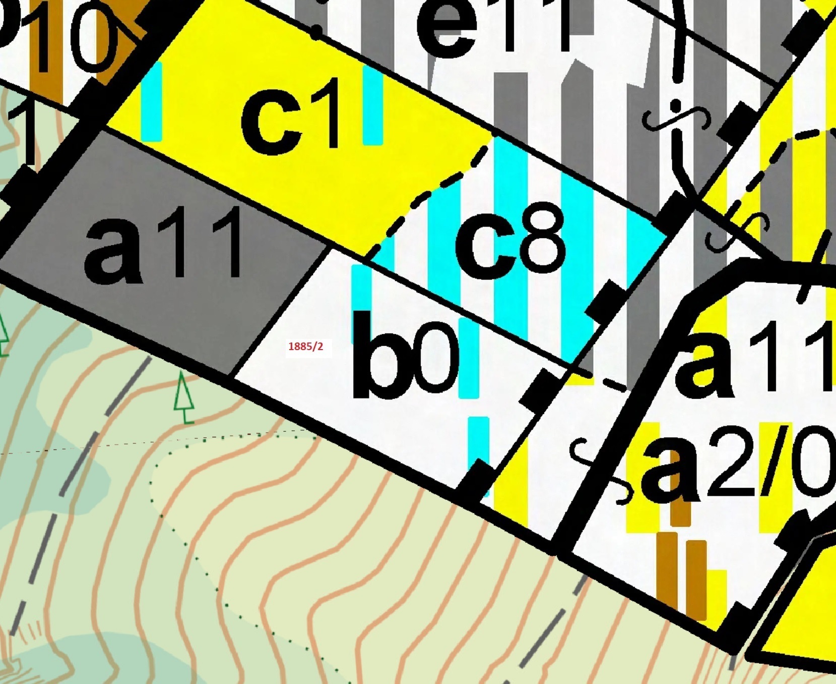 Lesní pozemek o výměře 3425 m2, podíl 1/1, k.ú. Návsí, okres Frýdek-Místek