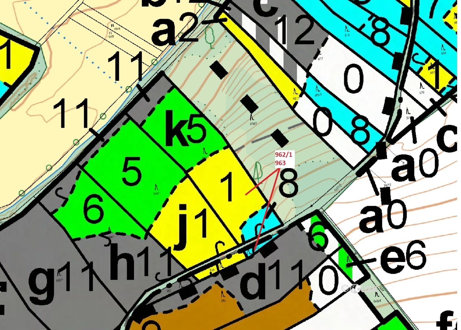 Lesní pozemky o výměře 4260 m2, podíl 1/1, k.ú. Moraveč, okres Pelhřimov