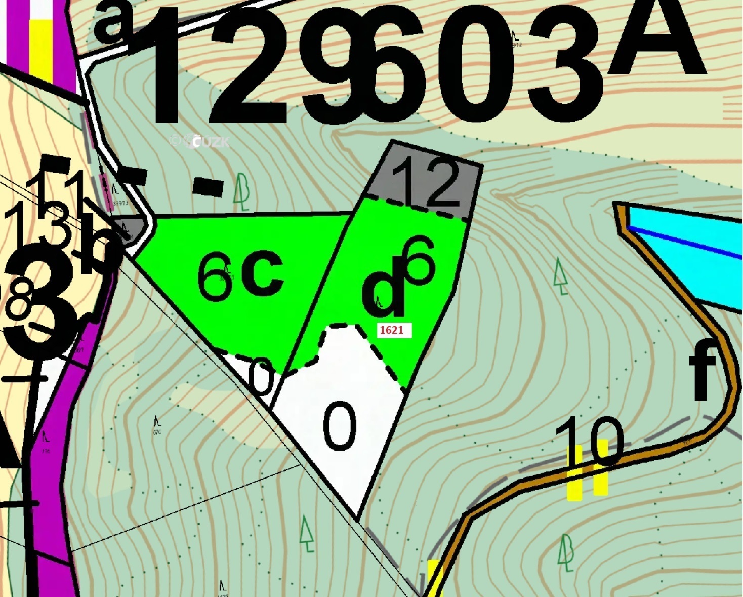 Lesní pozemek o výměře 5 692 m2, podíl 1/1, k.ú. Štíty-město, okres Šumperk