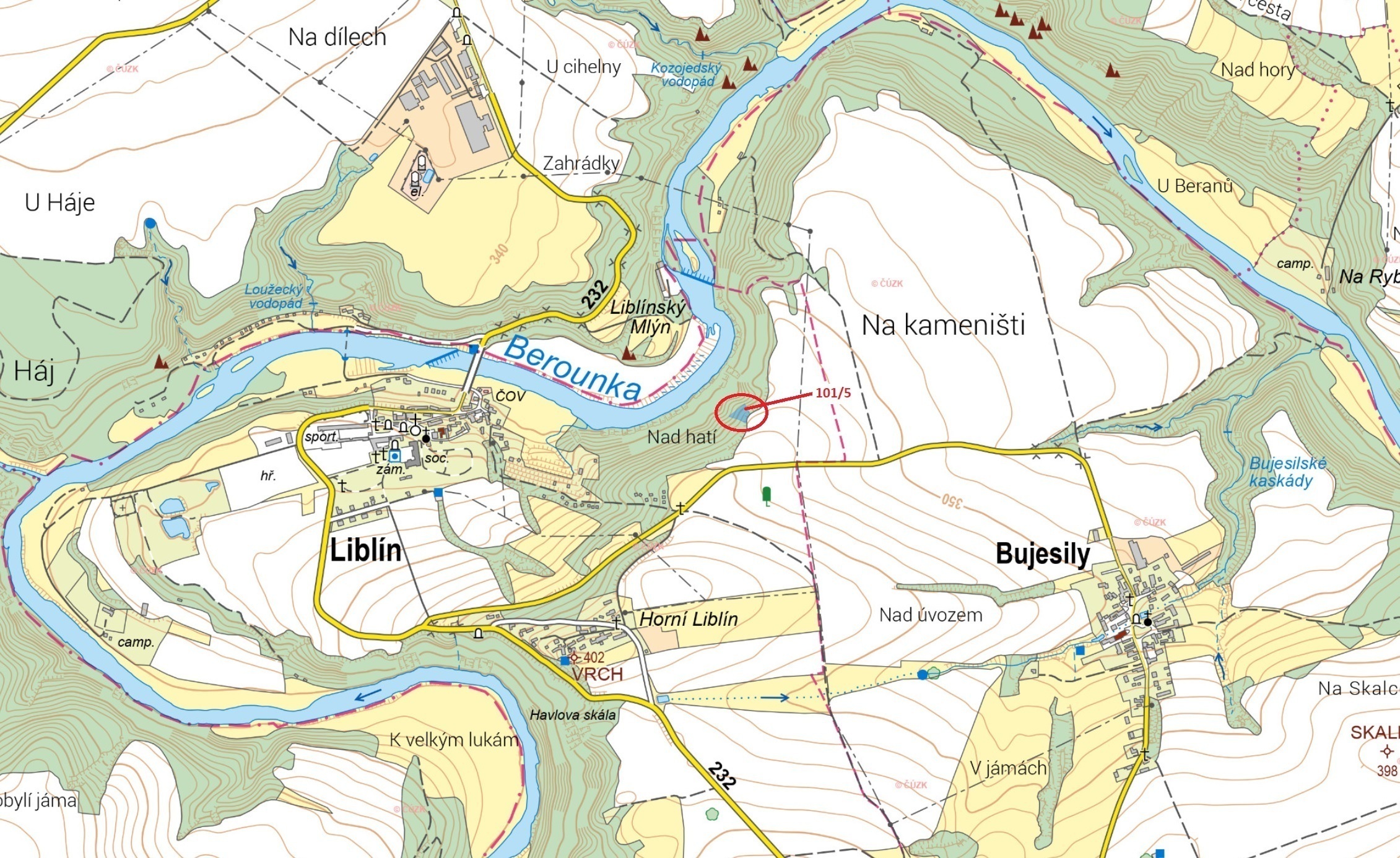 Lesní pozemek o výměře 1551 m2, podíl 1/1, k.ú. Liblín, okres Rokycany