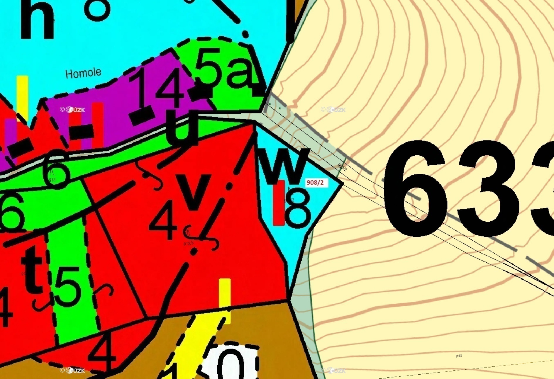 Lesní pozemek o výměře 1513 m2, podíl 1/1, k.ú. Rovensko, okres Šumperk