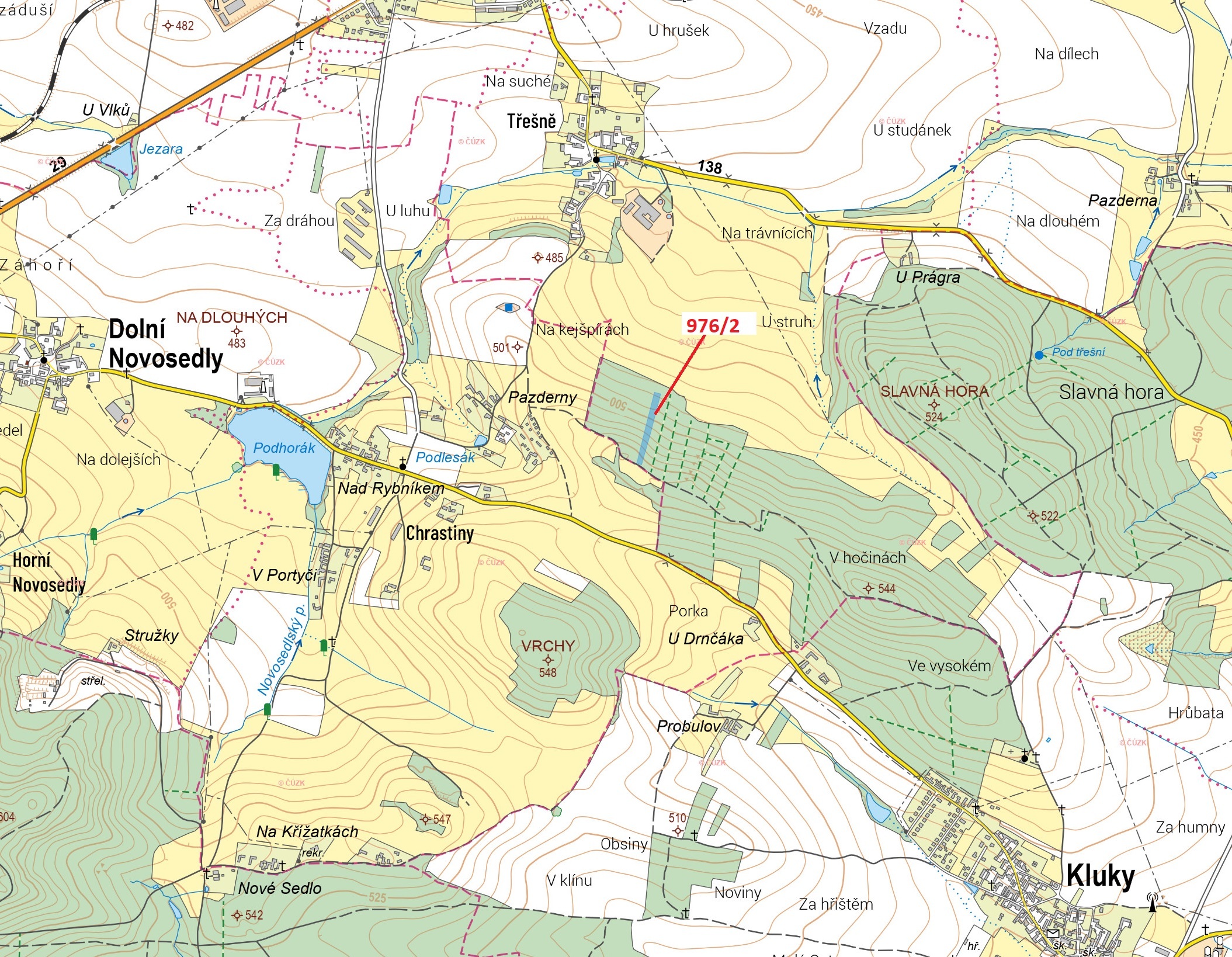 Lesní pozemek o výměře 5 170 m2, podíl 1/1, k.ú. Třešně u Záhoří, okres Písek