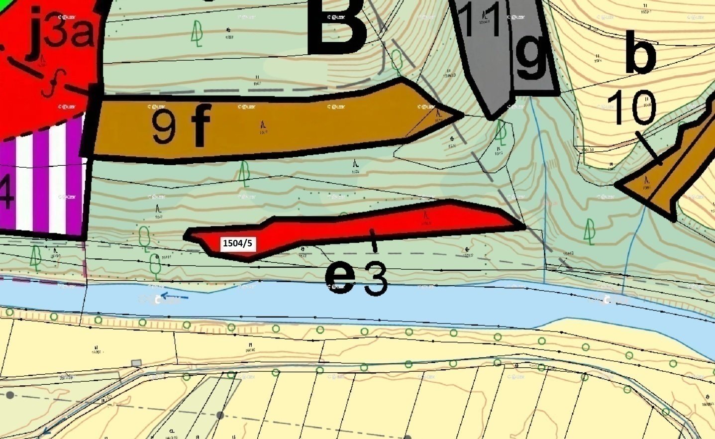 Lesní pozemek o výměře 2 596 m2, podíl 1/1, k.ú. Hovězí, okres Vsetín