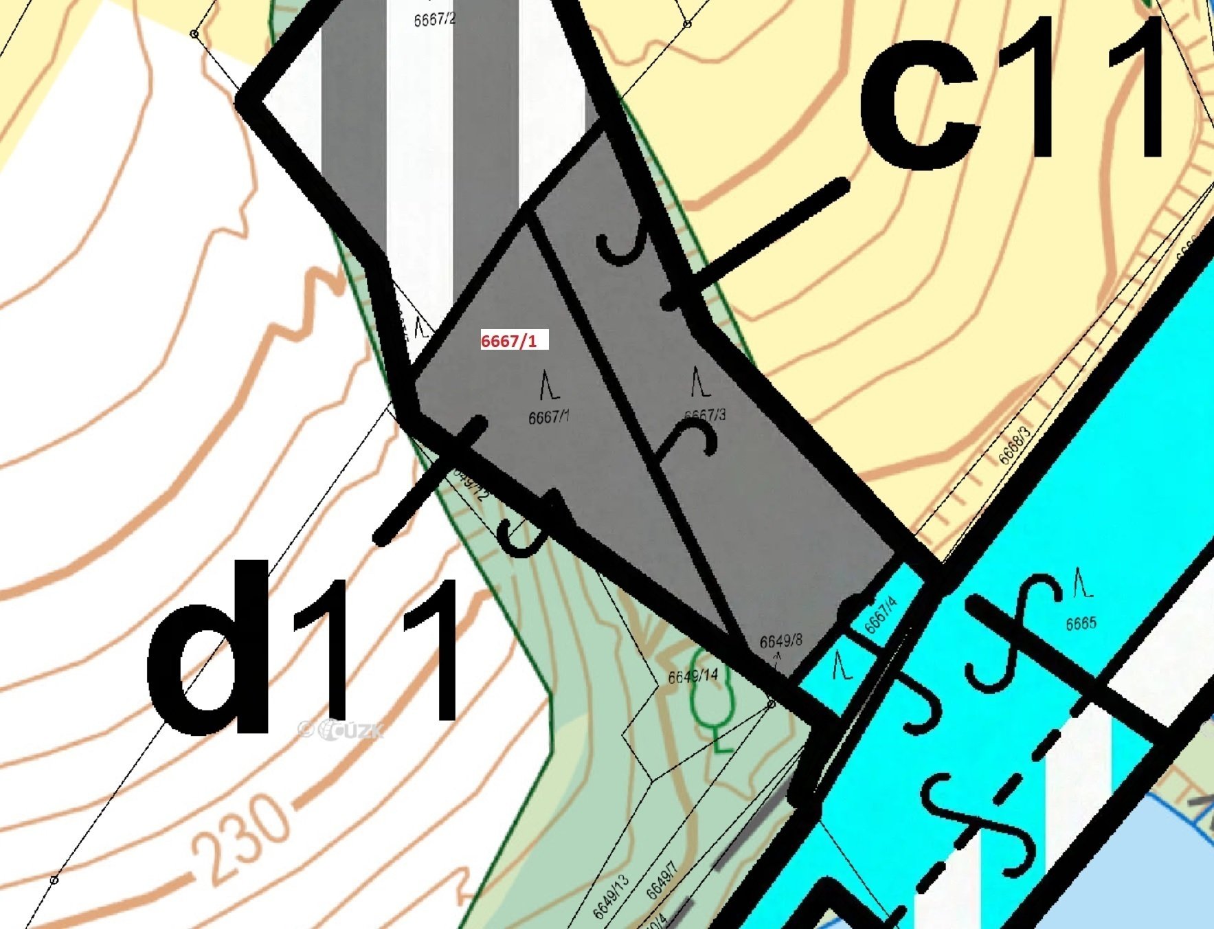 Lesní pozemek o výměře 976 m2, podíl 1/1, k.ú. Rychvald, okres Karviná