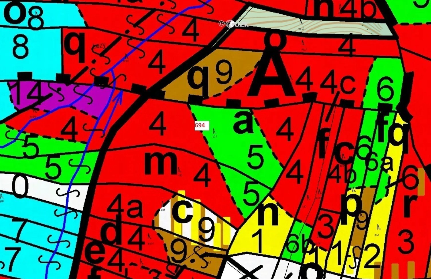 Lesní pozemek o výměře 6334 m2, podíl 1/1, k.ú. Vratislávka, okres Brno-venkov