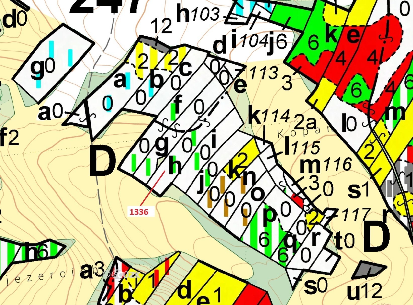 Lesní pozemek o výměře 3007 m2, podíl 1/1, k.ú. Pocoucov, okres Třebíč