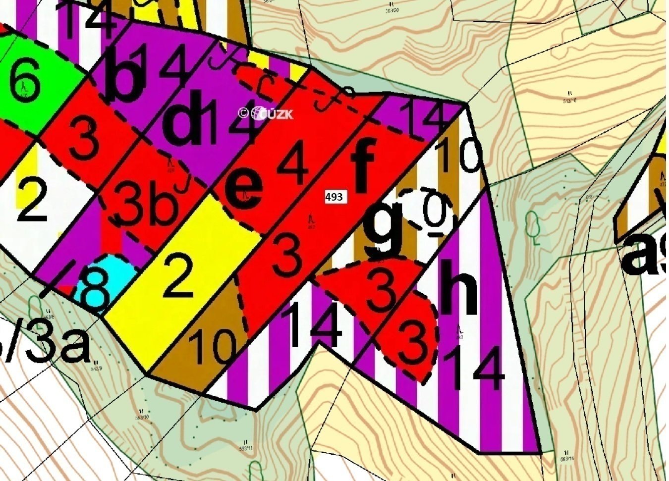 Lesní pozemek o výměře 4 276 m2, podíl 1/1, k.ú. Obora u Boskovic, okres Blansko