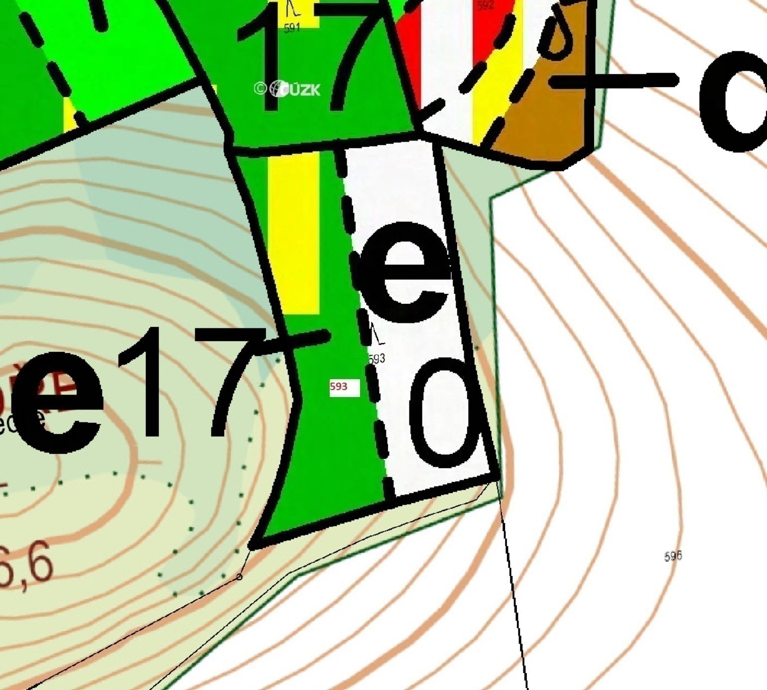 Lesní pozemek o výměře 2 226 m2, podíl 1/1, k.ú. Zahorčičky, okres Plzeň-jih