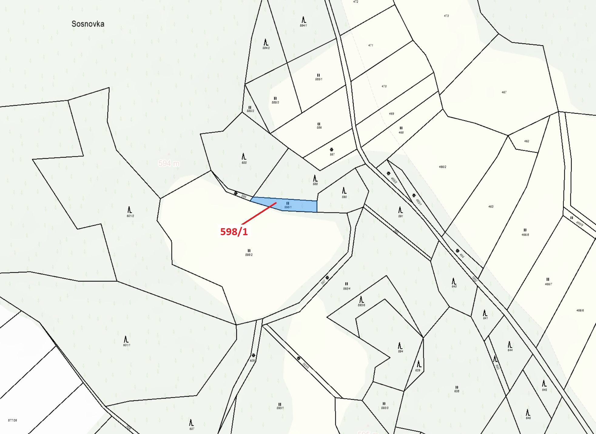 Trvalý travní porost o výměře 272 m2, podíl 1/1, k.ú. Zavlekov, okres Plzeňský kraj