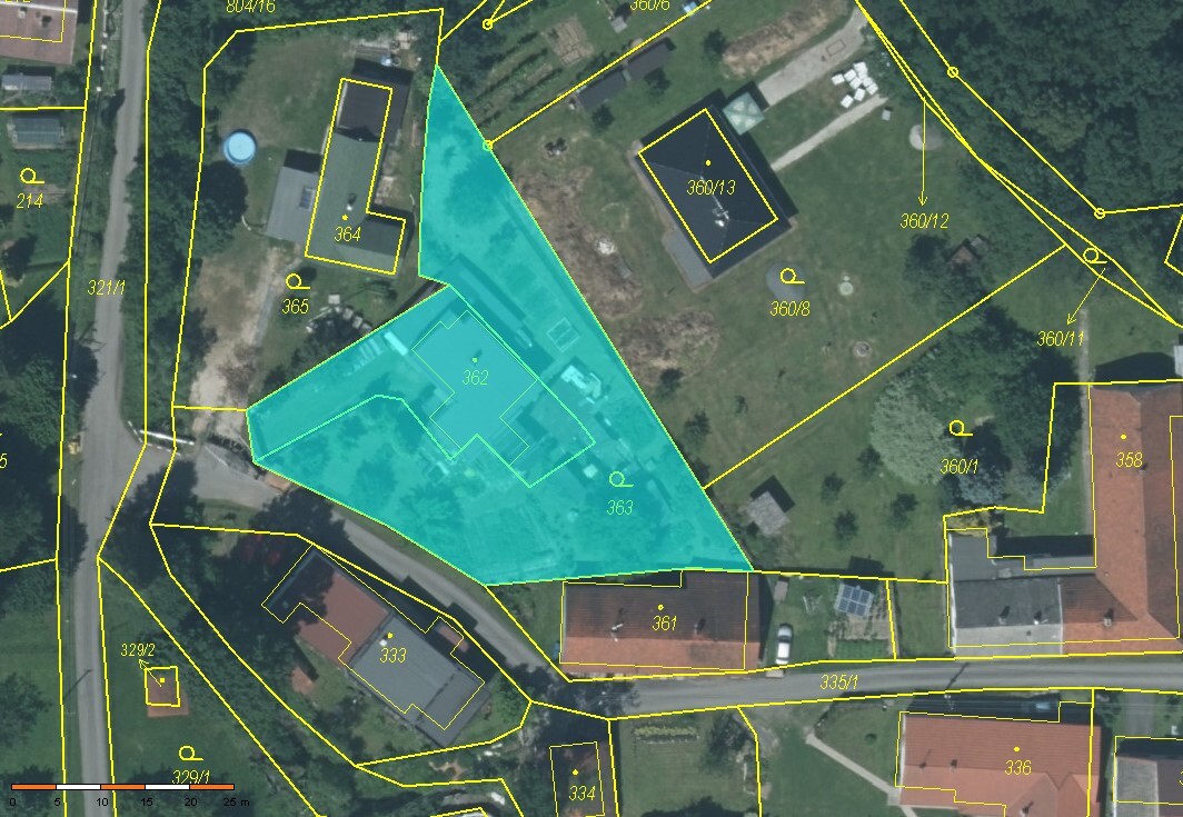 1/2 podíl na R.D. č.p. 48 s věcným břemenem užívání, LV 57v obci Kateřinice, okres Nový Jičín