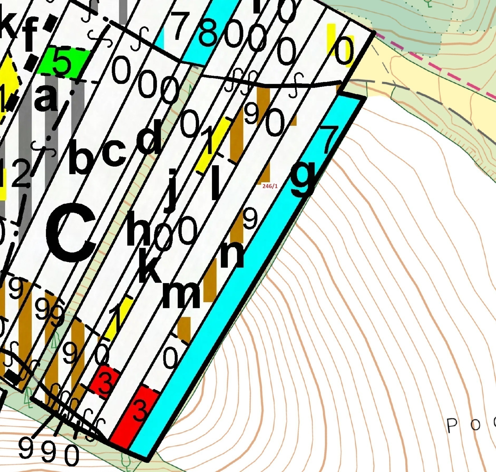 Lesní pozemek o výměře 5690 m2, podíl 1/1, k.ú. Vícenice u Dolních Lažan, okres Třebíč