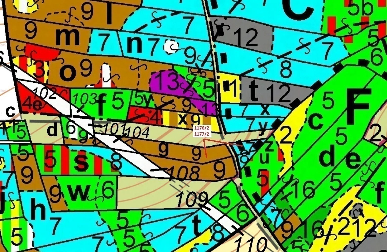 Lesní pozemek o výměře 3 832 m2, podíl 1/1, k.ú. Němčice u Kdyně, okres Domažlice