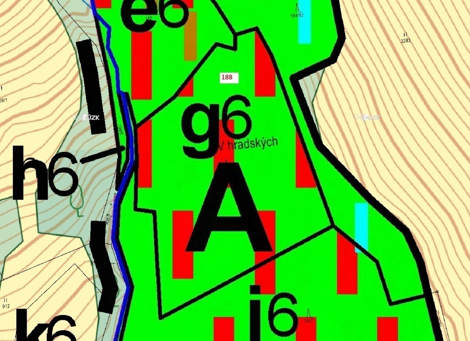 Lesní pozemek o výměře 6 790 m2, podíl 1/1, k.ú. Pozlovice, okres Zlín