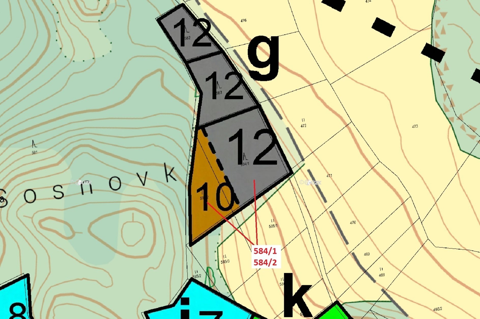 Lesní pozemek o výměře 2 499 m2, podíl 1/1, k.ú. Zavlekov, okres Plzeňský kraj