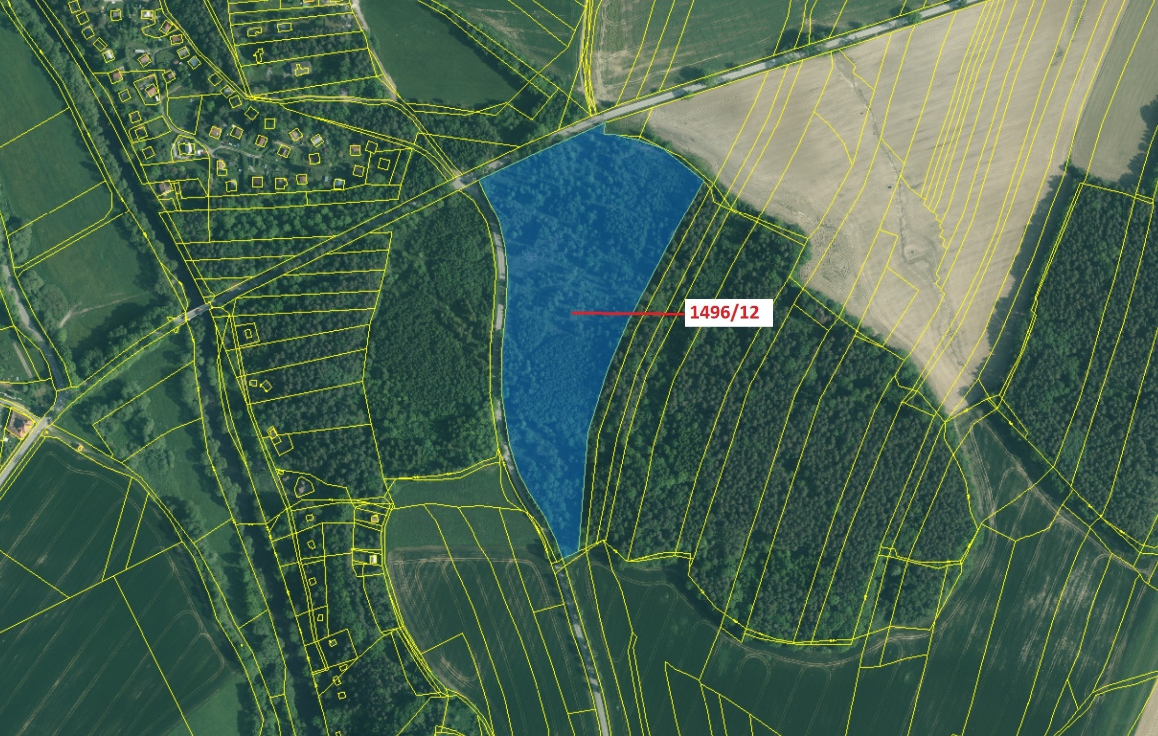 Lesní pozemek o výměře 52 265 m2, podíl 1/1, katastrální území Dolní Stropnice, obec Římov, obec s r