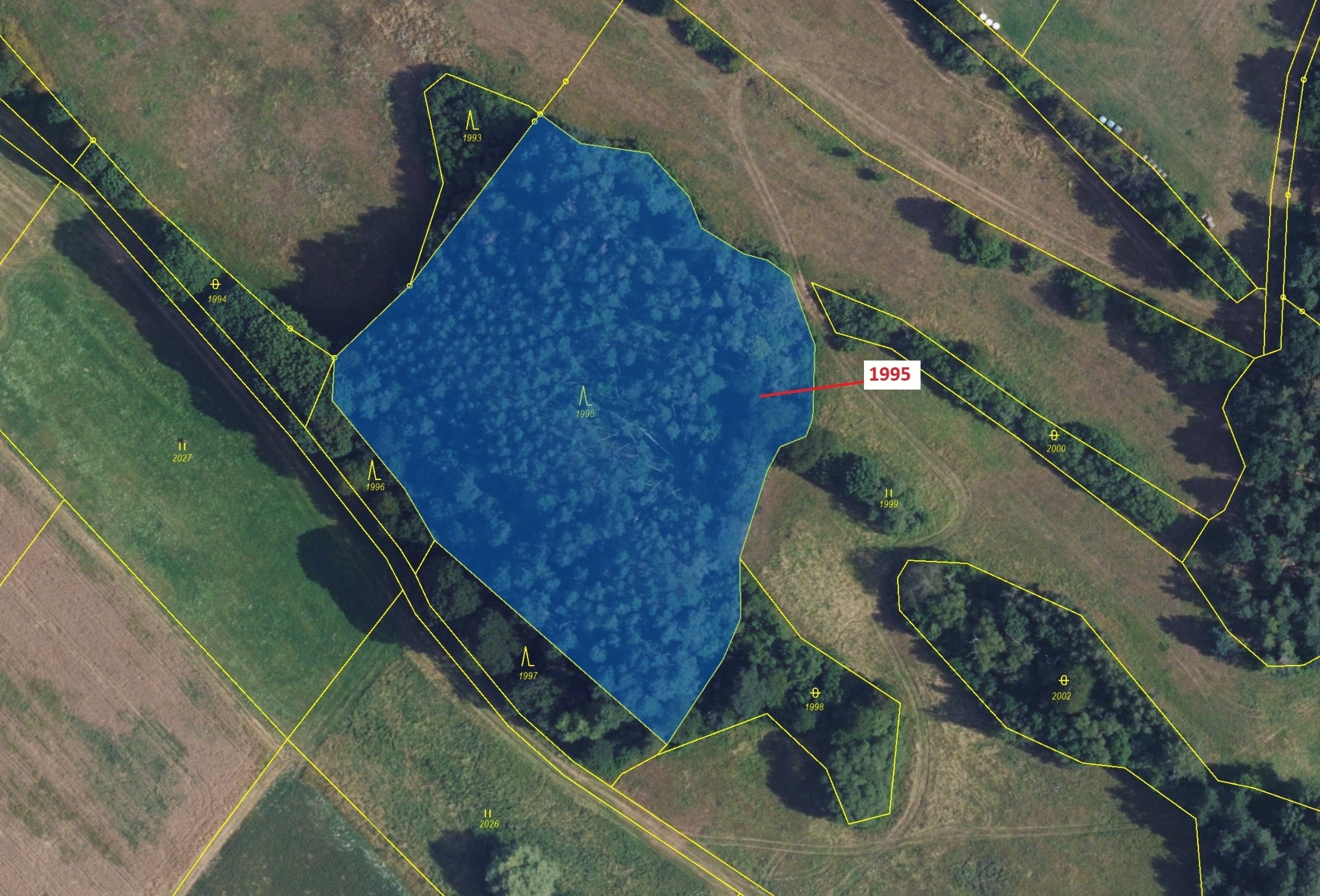 Lesní pozemek o výměře 7766 m2, podíl 1/1, katastrální území Žďárec, obec Žďárec, obec s rozšířenou 