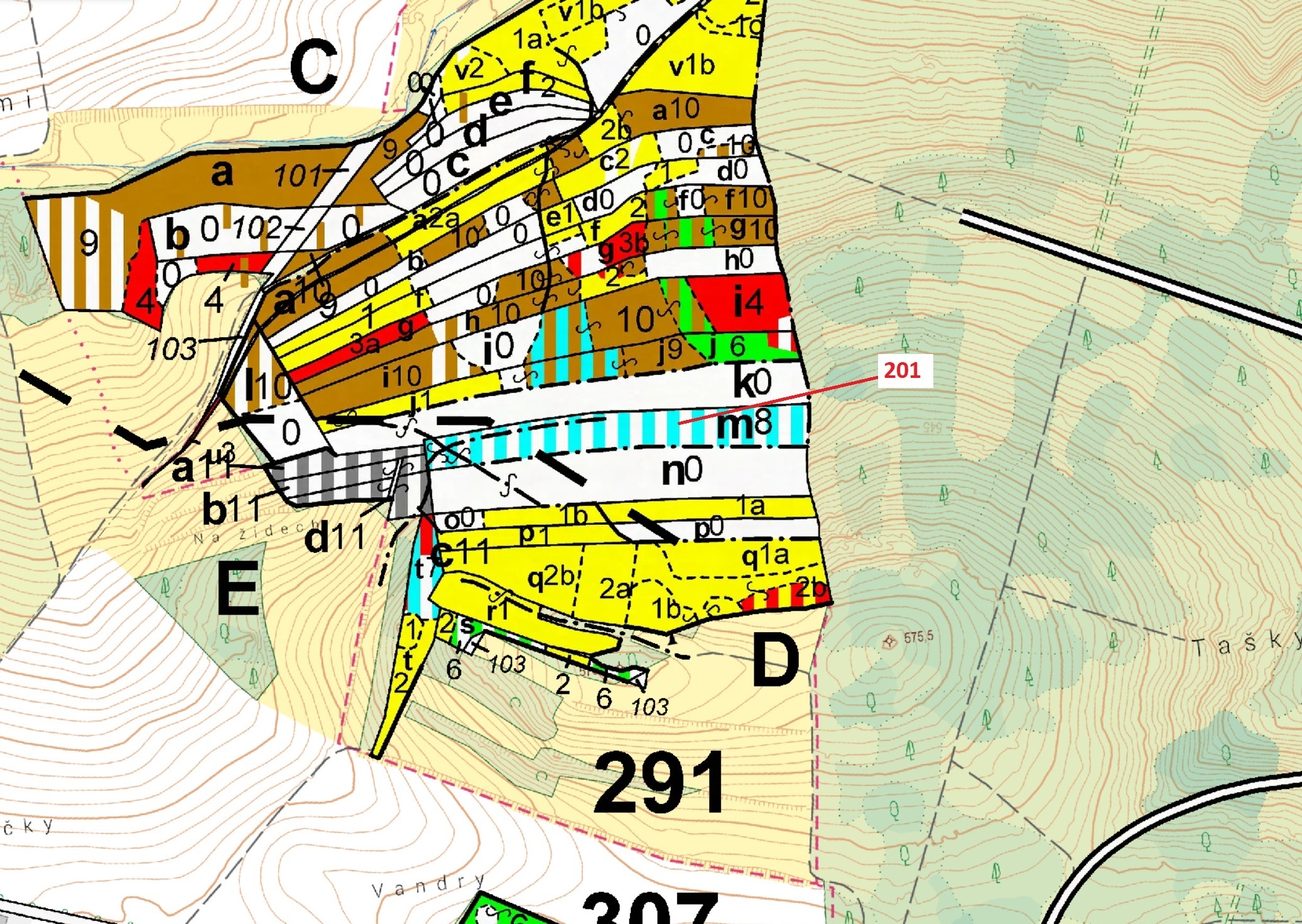 Lesní pozemek o výměře 7 796 m2, podíl 1/1, katastrální území Loukovice, obec Loukovice, obec s rozš
