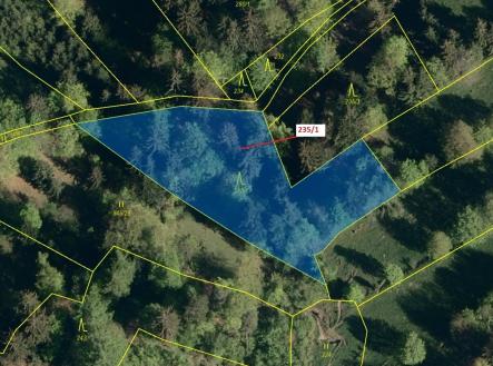 Prodej pozemku, les, 2 467 m²