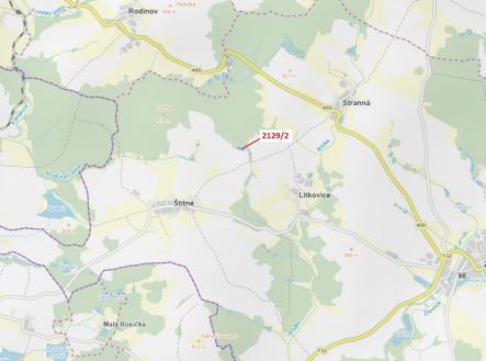 Prodej pozemku, les, 3 636 m²