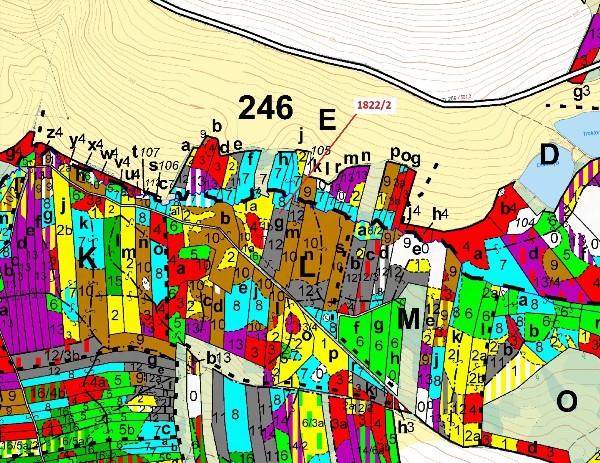 Lesní pozemek o výměře 5 108 m2, podíl 1/1, katastrální území Štítné, obec Žirovnice, obec s rozšíře