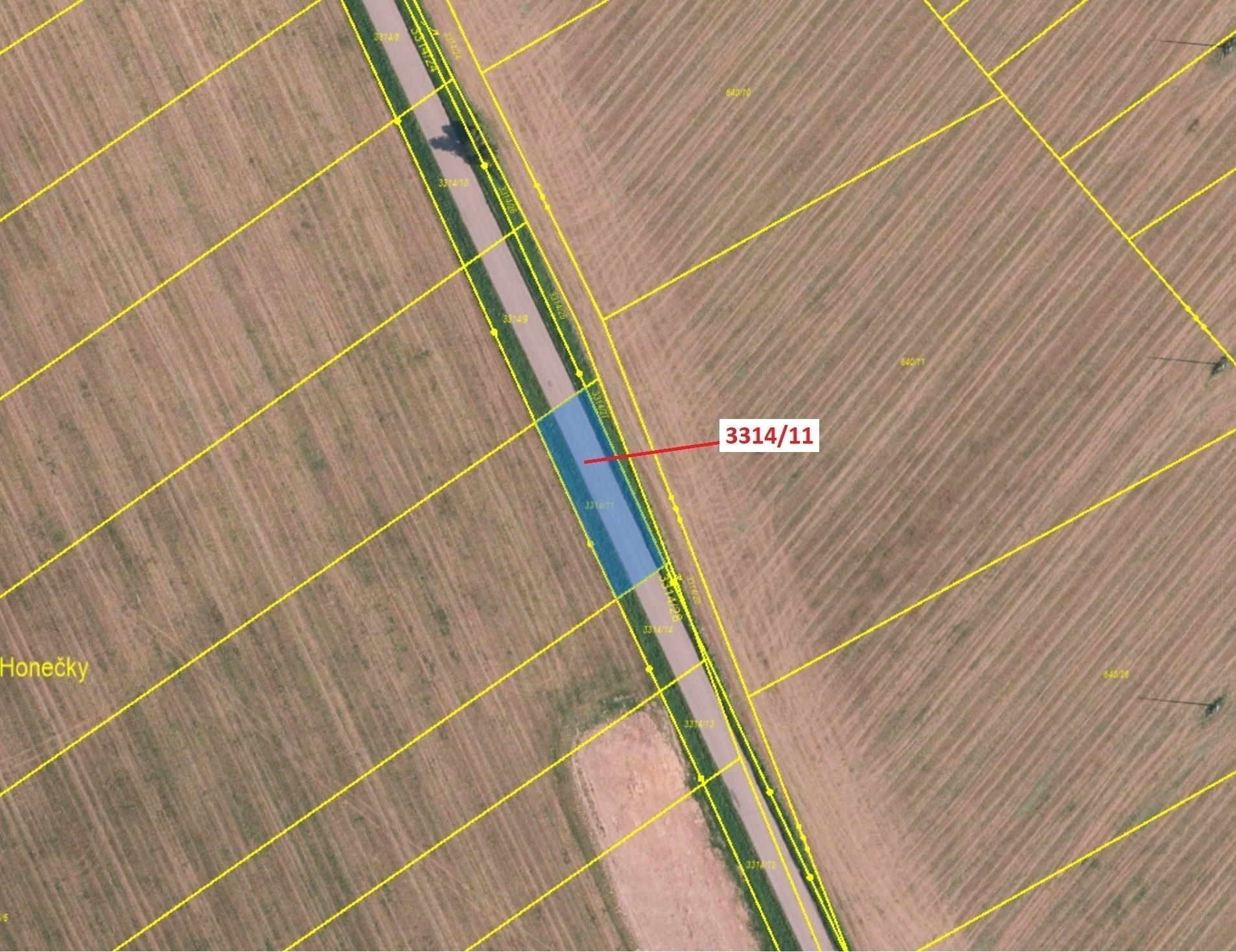 Ostatní plocha o výměře 488 m2, podíl 1/1, katastrální území Březník, obec Březník, obec s rozšířeno