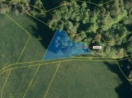 Prodej pozemku, les, 1 022 m²