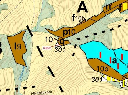 Prodej pozemku, les, 1 022 m²