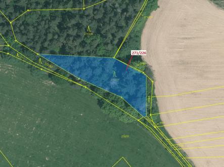 Prodej pozemku, les, 1 643 m²