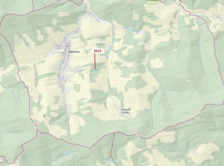 Prodej pozemku, les, 867 m²