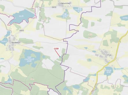 Prodej pozemku, les, 1 116 m²