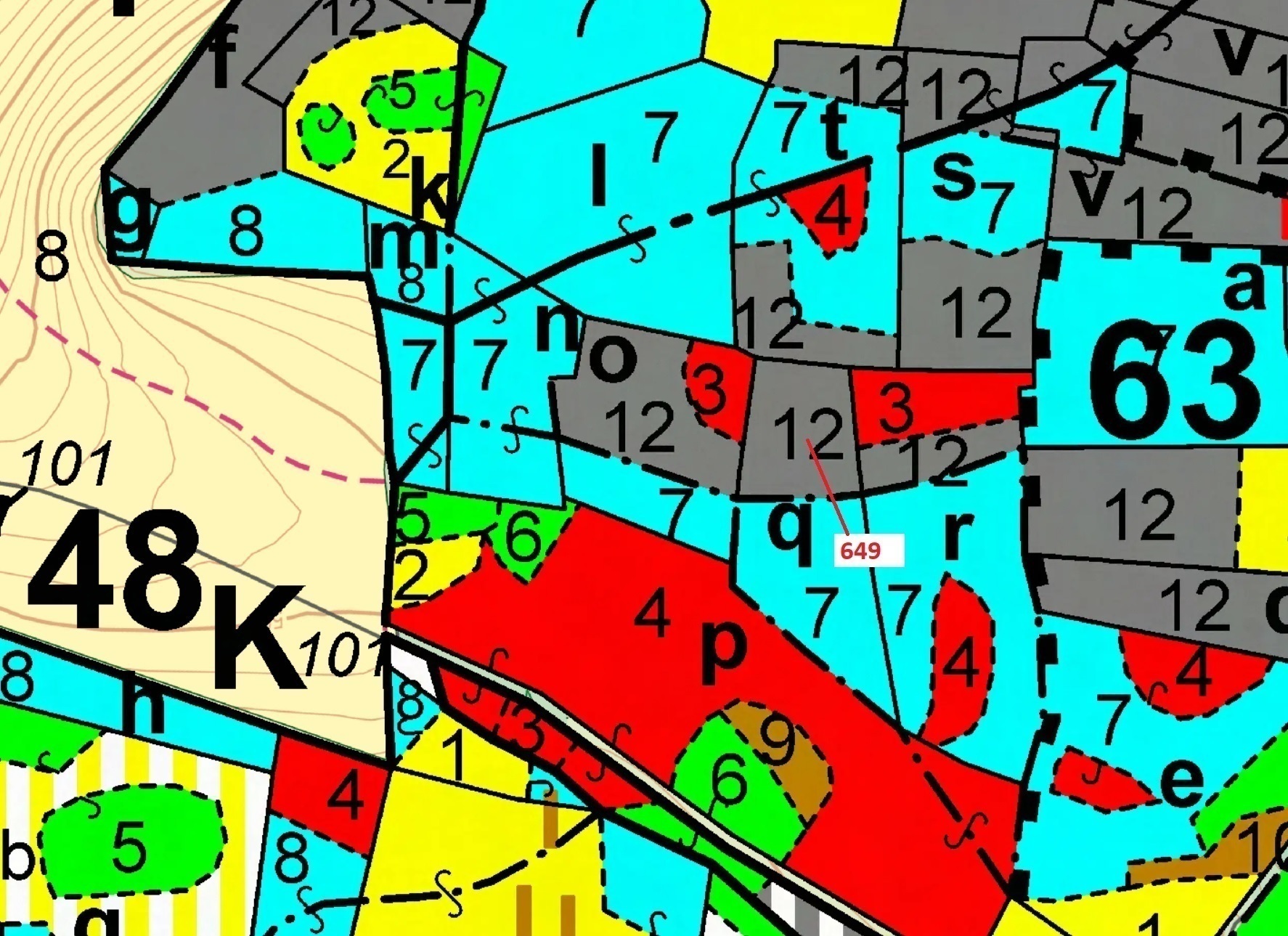 Lesní pozemek o výměře 1722 m2, podíl 1/1, katastrální území Kuřimany, obec Kuřimany, obec s rozšíře