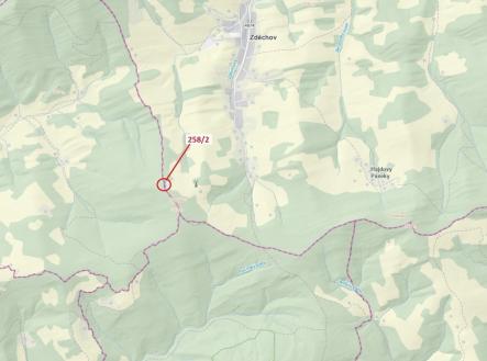 Prodej pozemku, les, 697 m²