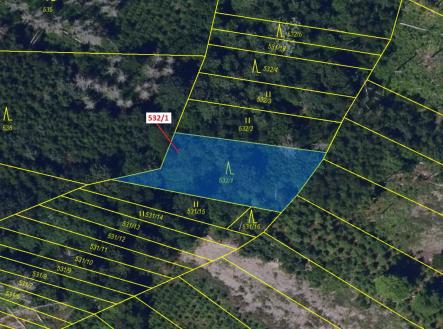 Prodej pozemku, les, 870 m²